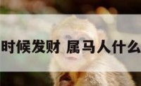 属马人什么时候发财 属马人什么时候发财呢