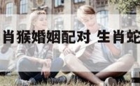 生肖蛇与生肖猴婚姻配对 生肖蛇与生肖猴相配吗