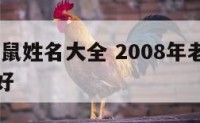 2008属鼠姓名大全 2008年老鼠取什么名字好