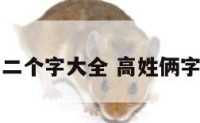 高姓起名二个字大全 高姓俩字起名大全