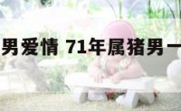 71年属猪男爱情 71年属猪男一生婚姻运势