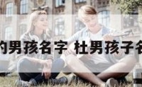 姓名杜的男孩名字 杜男孩子名字大全